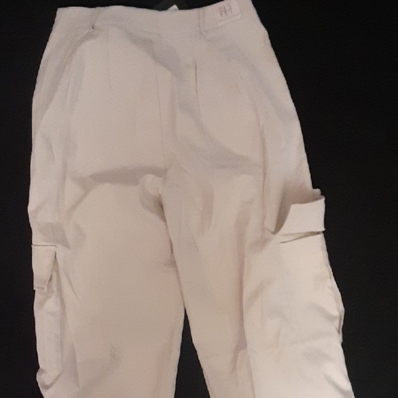 Women's White Cargo Pants - Picture 8 of 8